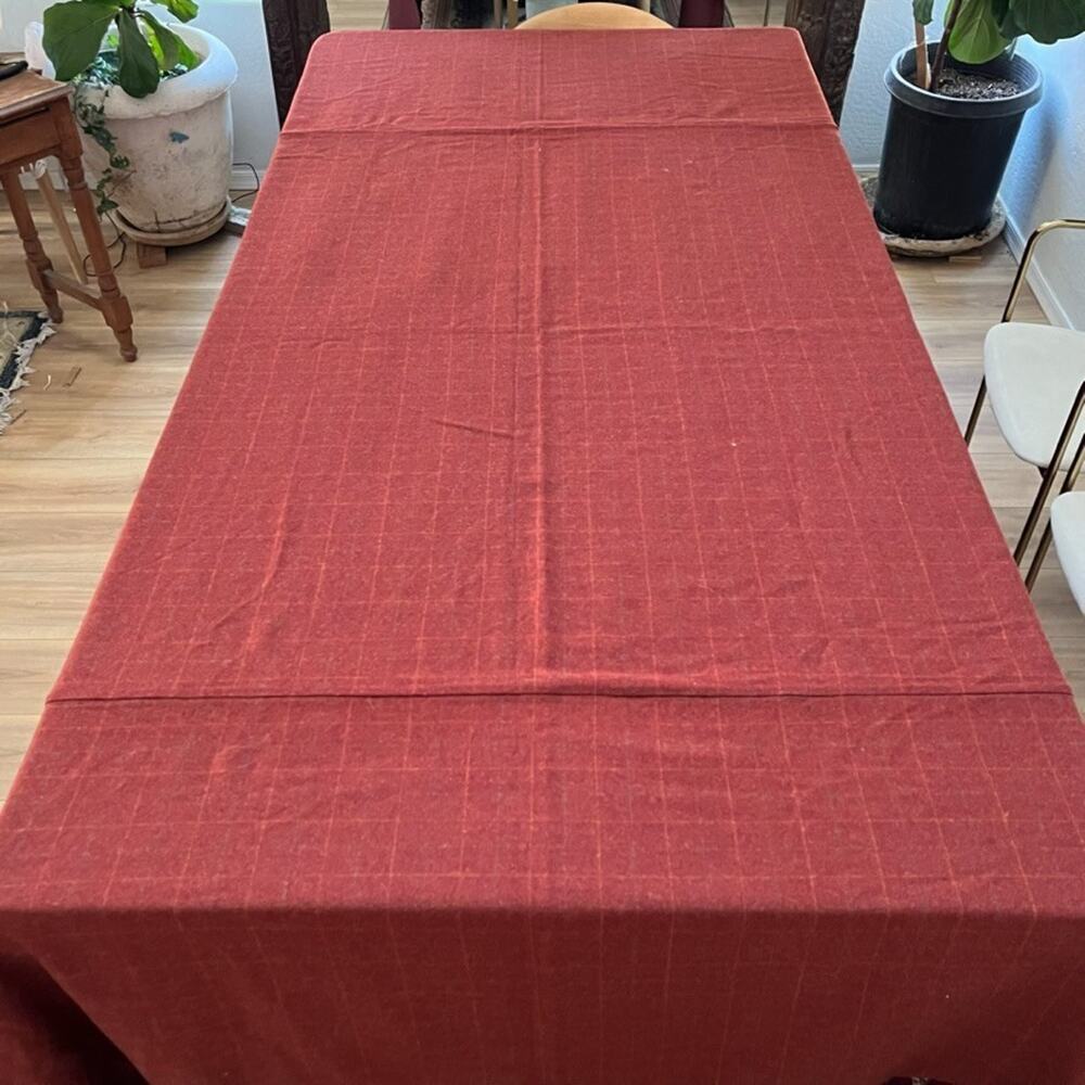 Legacy Home King Coverlet Wool Blend Maroon Plaid Grid